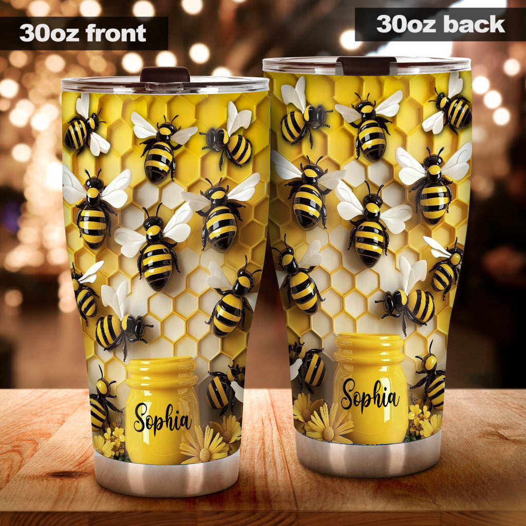 Stunning Bee - Personalized Bee Tumbler