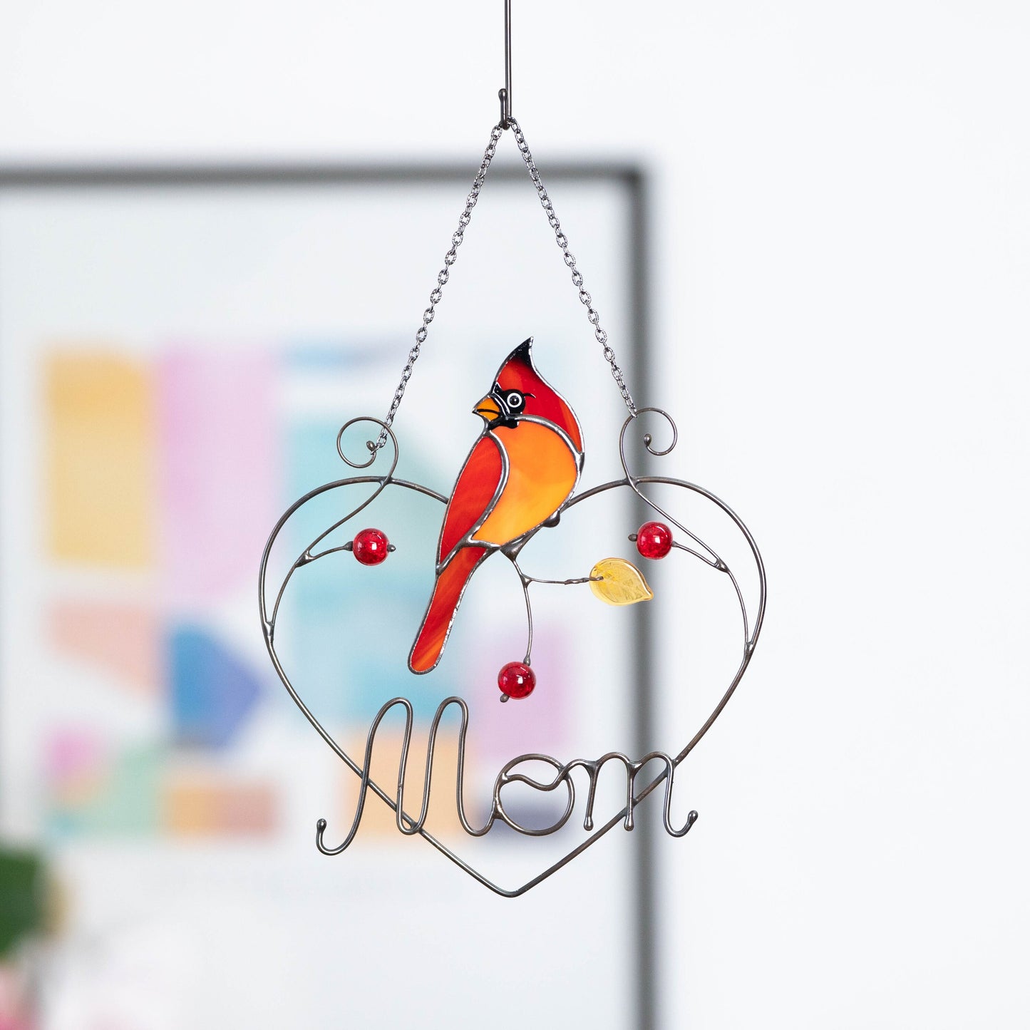 Cardinal Acrylic Window Hangings Decor