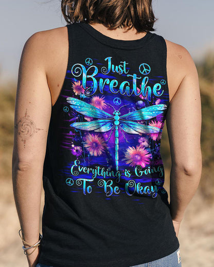 JUST BREATHE DRAGONFLY ALL OVER PRINT