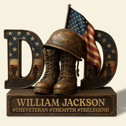 Veteran Dad Acrylic Plaque - Personalized Gifts For Dad