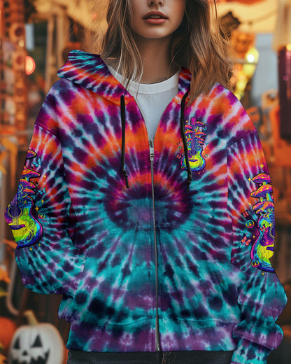 EAT MUSHROOMS SEE THE UNIVERSE GUITAR TIE DYE ALL OVER PRINT