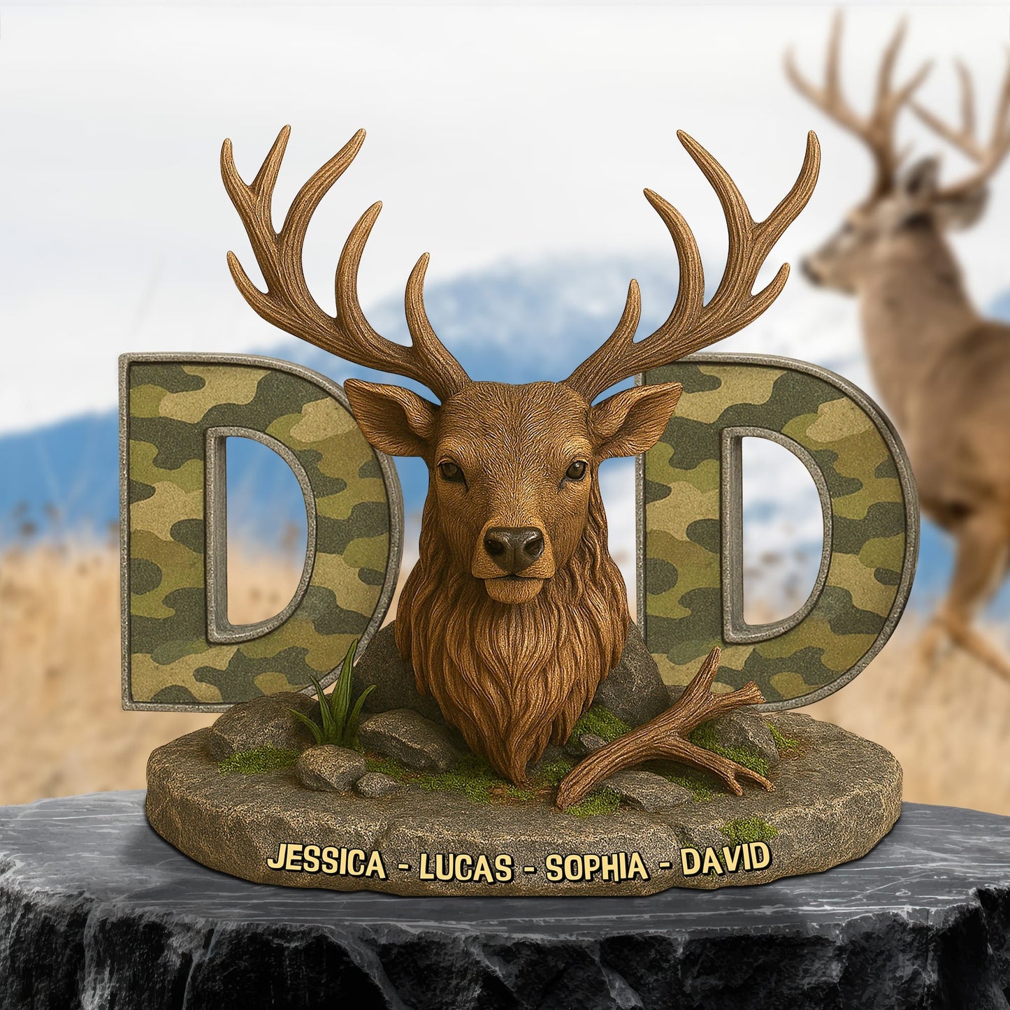 Hunting Deer Plaque Personalized Gifts For Dad
