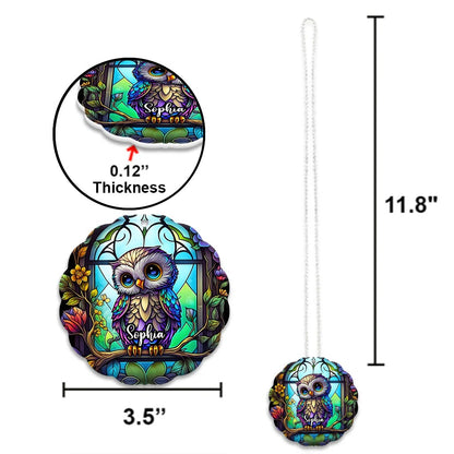 Cute Owl - Custom Shape Car Ornament