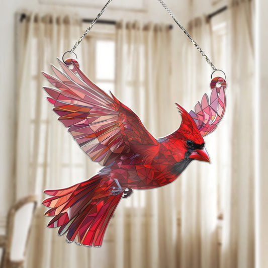 Cardinal  Acrylic Window Hangings Decor