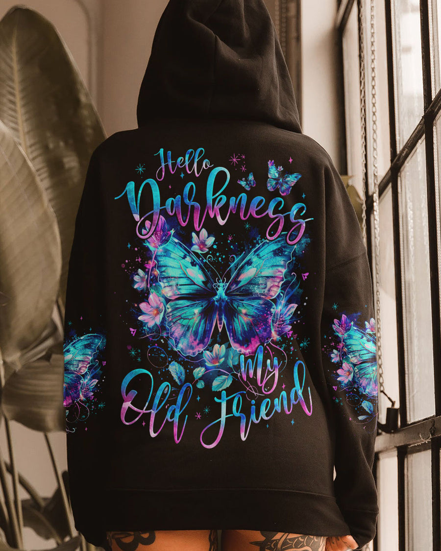 HELLO DARKNESS MY OLD FRIEND BUTTERFLY ALL OVER PRINT