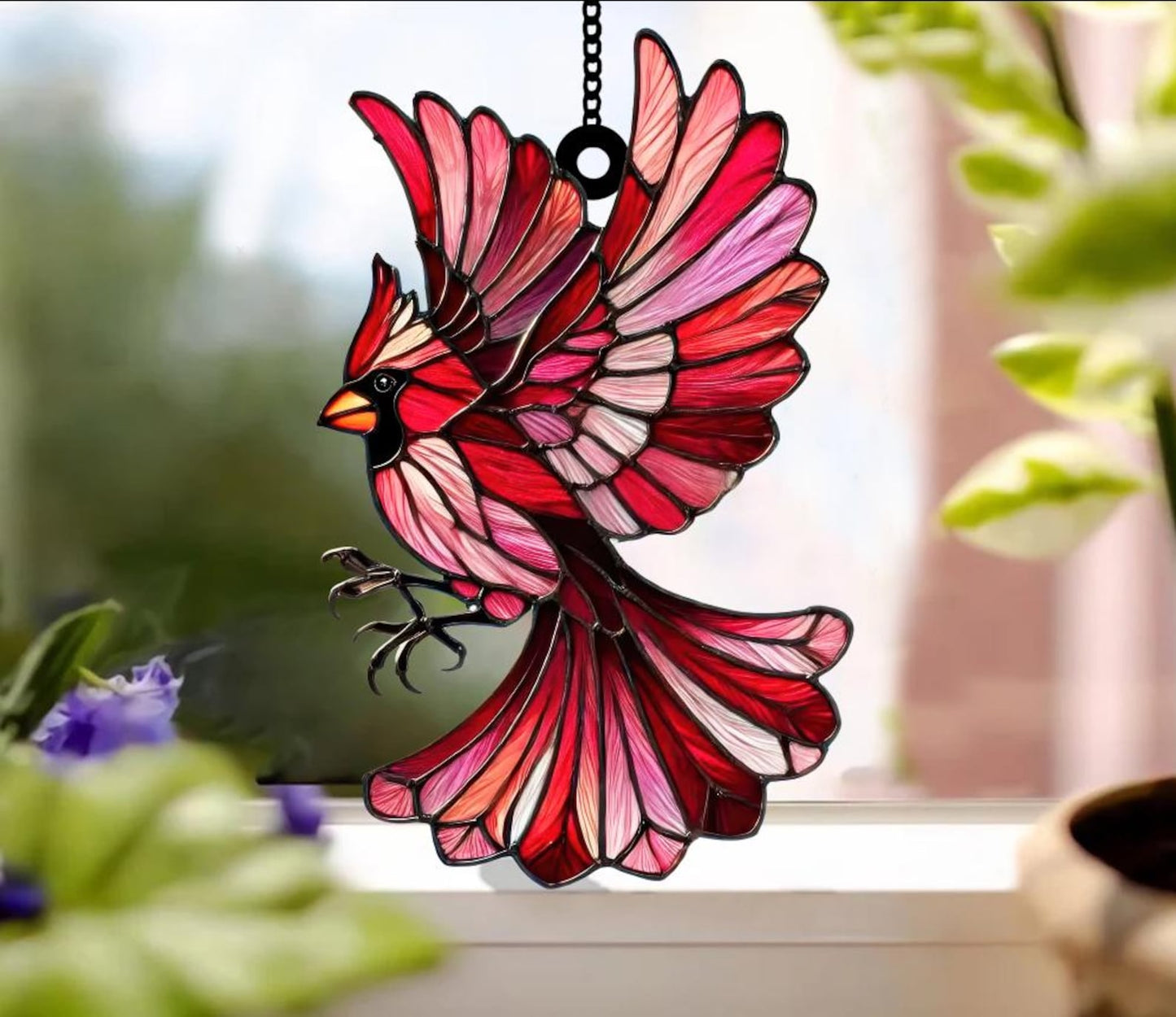 Red Cardinal Acrylic Window