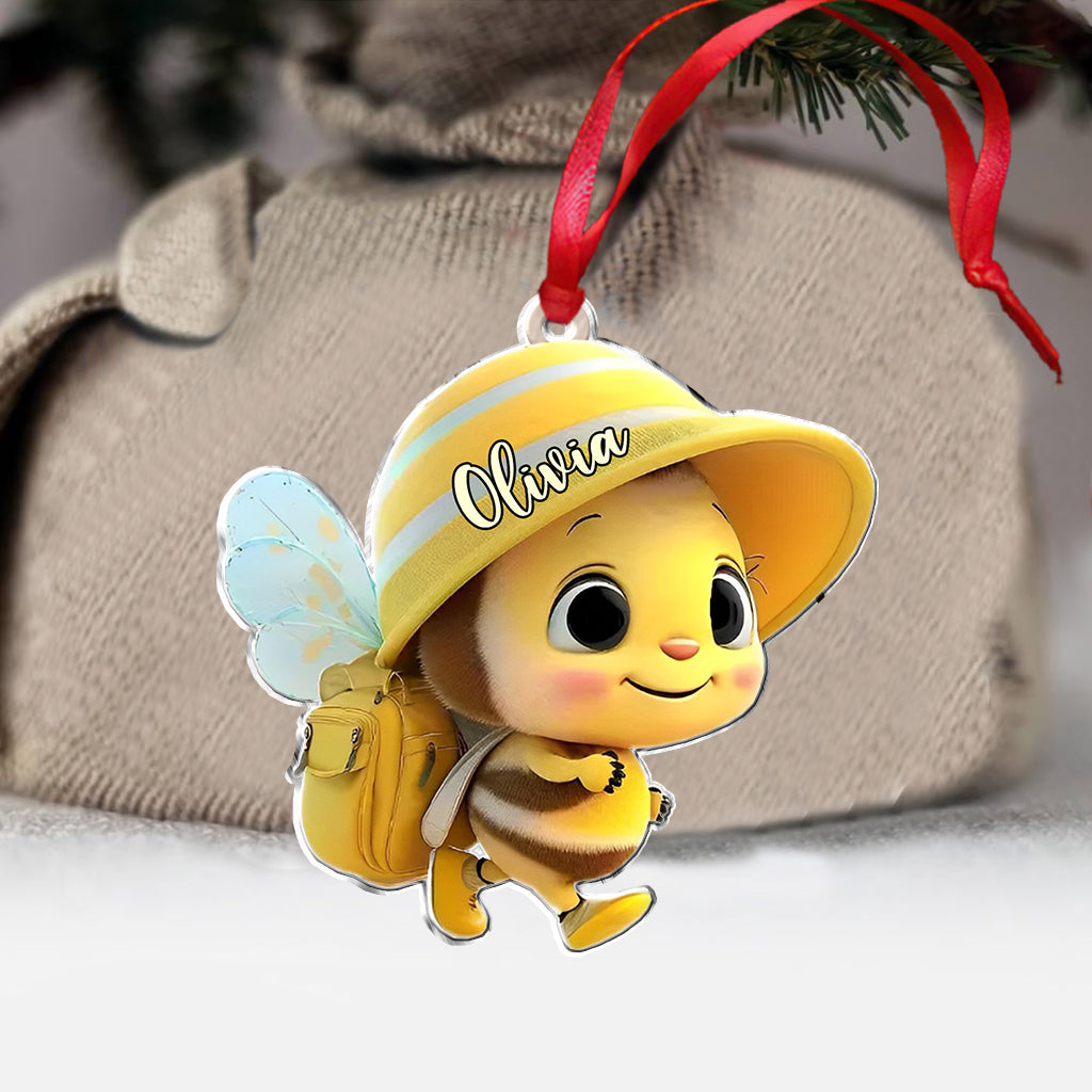 Cute Baby Bee - Personalized Bee Custom Shaped Ornament