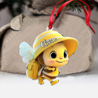Cute Baby Bee - Personalized Bee Custom Shaped Ornament