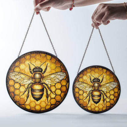 Bee Stainglass - Window Hanging Suncatcher