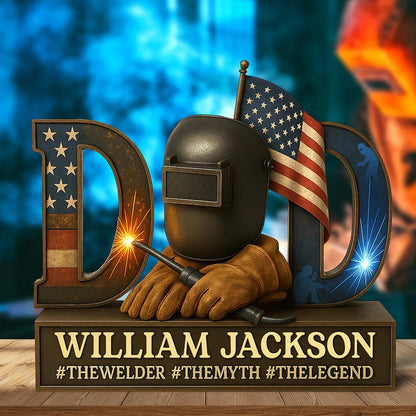 American Welder Acrylic Plaque - Personalized Gifts For Dad