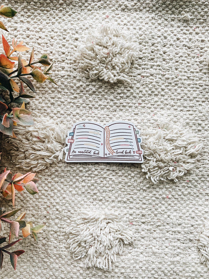 An Annotated Book is a Loved Book Quote Sticker - Bookish Sticker Decal