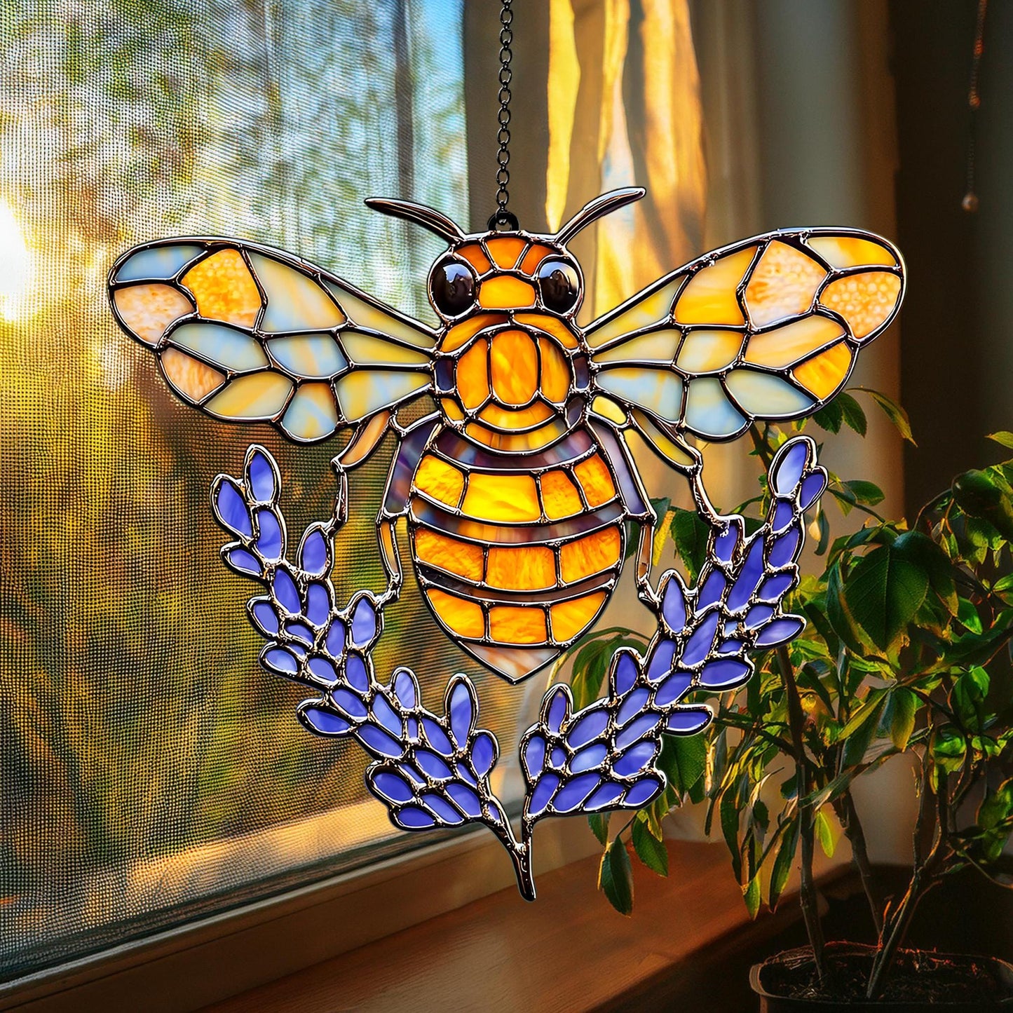 Bee Acrylic Window Hanging Decoration