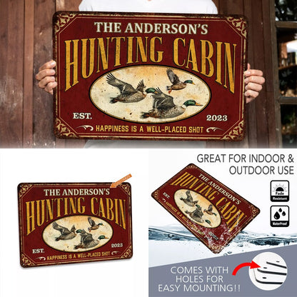 Custom Duck Hunting Lodge Metal Signs - Personalized Metal Sign