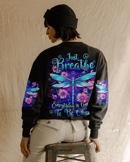 JUST BREATHE DRAGONFLY ALL OVER PRINT