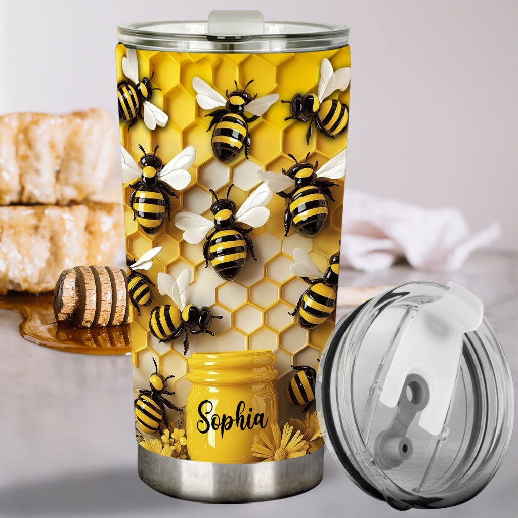 Stunning Bee - Personalized Bee Tumbler