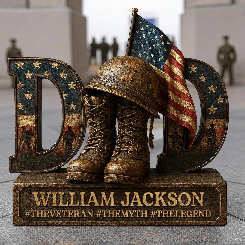 Veteran Dad Acrylic Plaque - Personalized Gifts For Dad