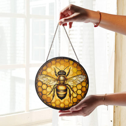 Bee Stainglass - Window Hanging Suncatcher