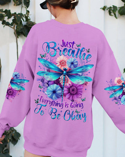 JUST BREATHE DRAGONFLY ALL OVER PRINT