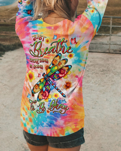 JUST BREATHE DRAGONFLY ALL OVER PRINT