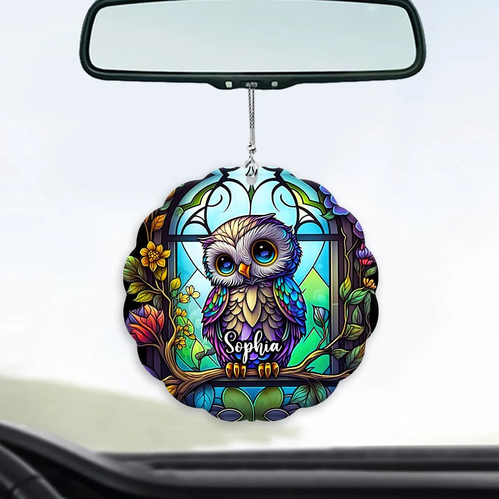 Cute Owl - Custom Shape Car Ornament