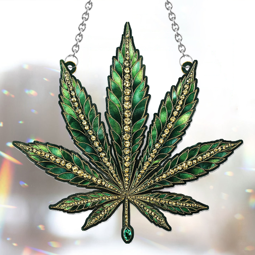 Beautiful Canabis - Personalized Weed Window Hanging Suncatcher
