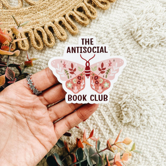 The Antisocial Book Club Quote Sticker Decal