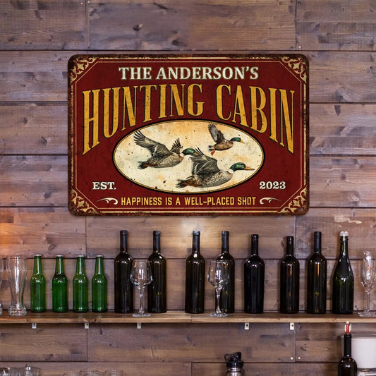 Custom Duck Hunting Lodge Metal Signs - Personalized Metal Sign
