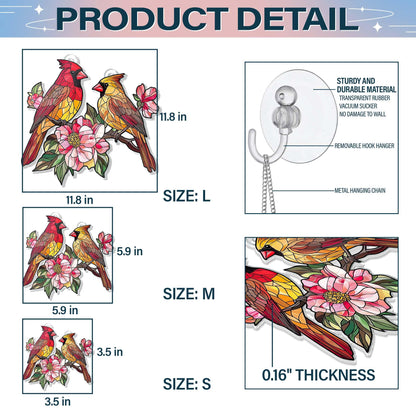 Cardinal Acrylic Window Hangings Decor