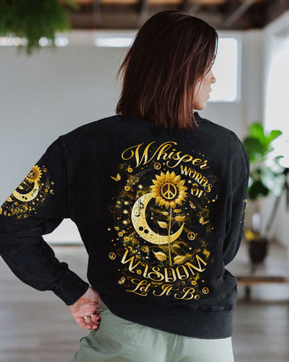WHISPER WORDS OF WISDOM LET IT BE SUNFLOWER ALL OVER PRINT