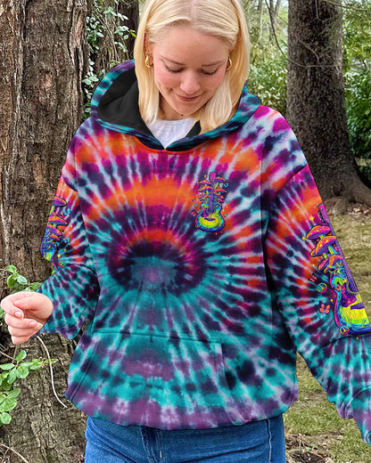 EAT MUSHROOMS SEE THE UNIVERSE GUITAR TIE DYE ALL OVER PRINT
