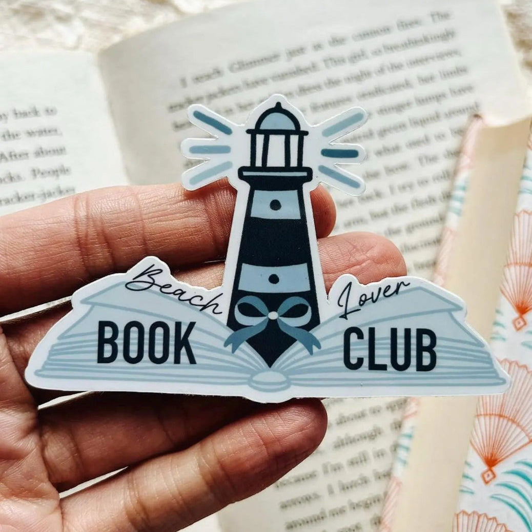 Beach Lover Book Club - Quote Sticker - Quote Decal - Beach Lover Sticker - Beach Book Lover Decal