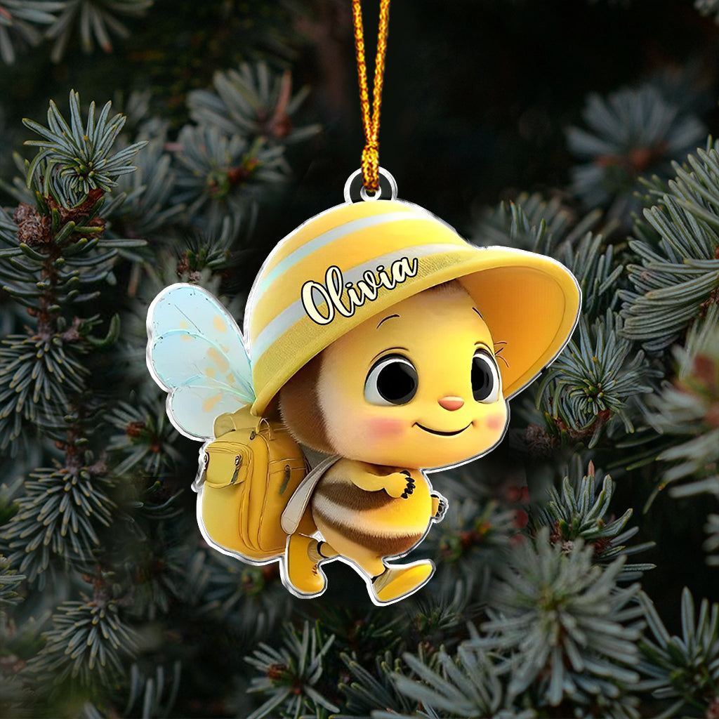 Cute Baby Bee - Personalized Bee Custom Shaped Ornament