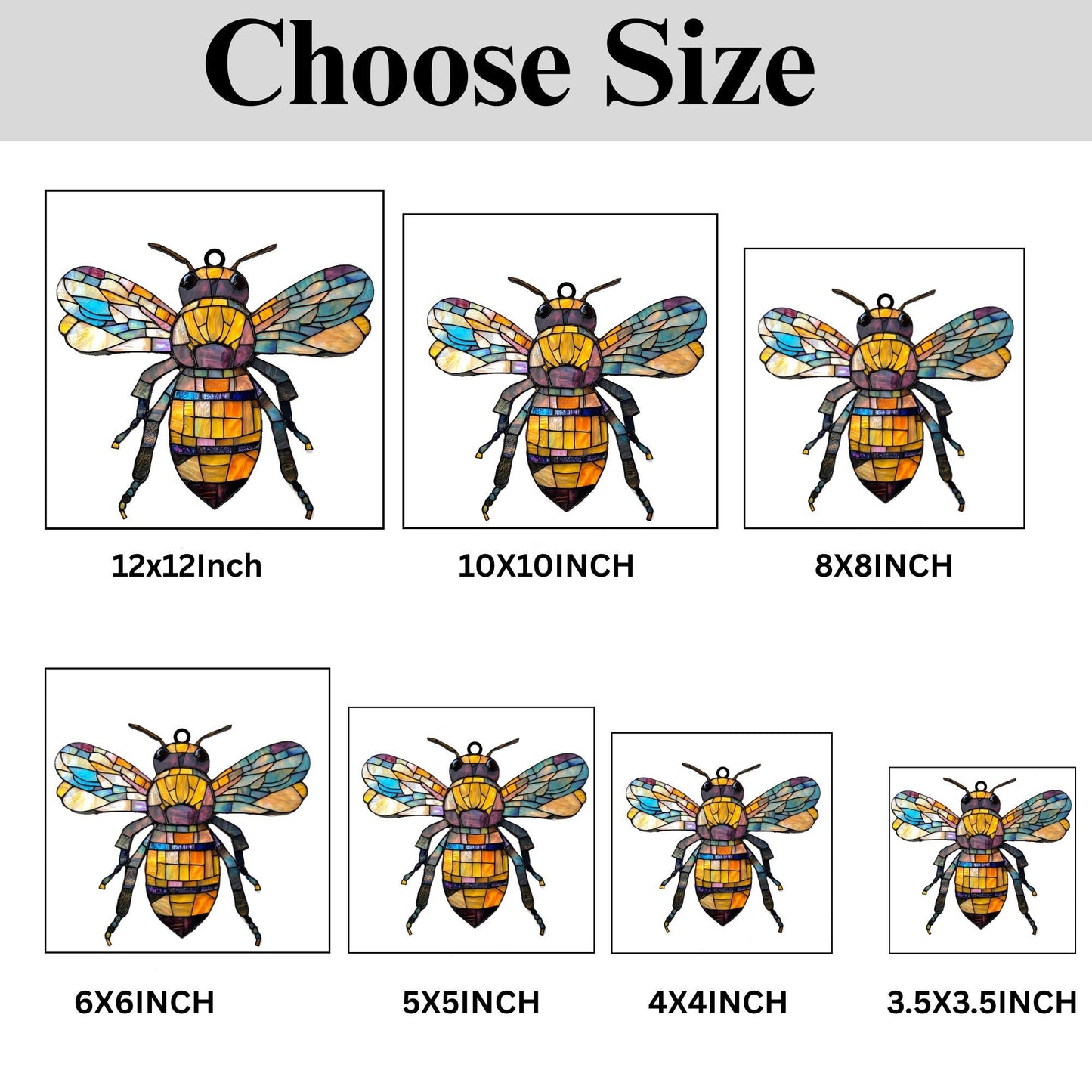 Bee Acrylic Window Hanging Decoration