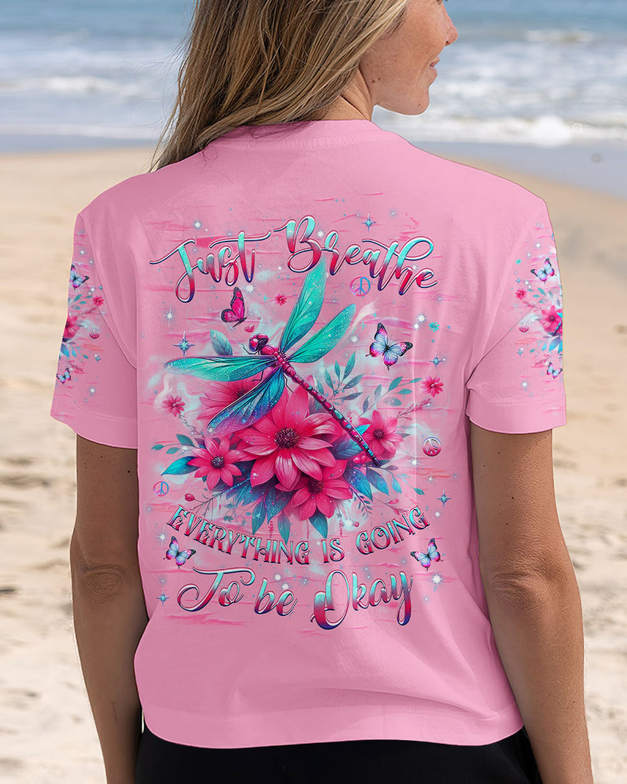 JUST BREATHE DRAGONFLY ALL OVER PRINT