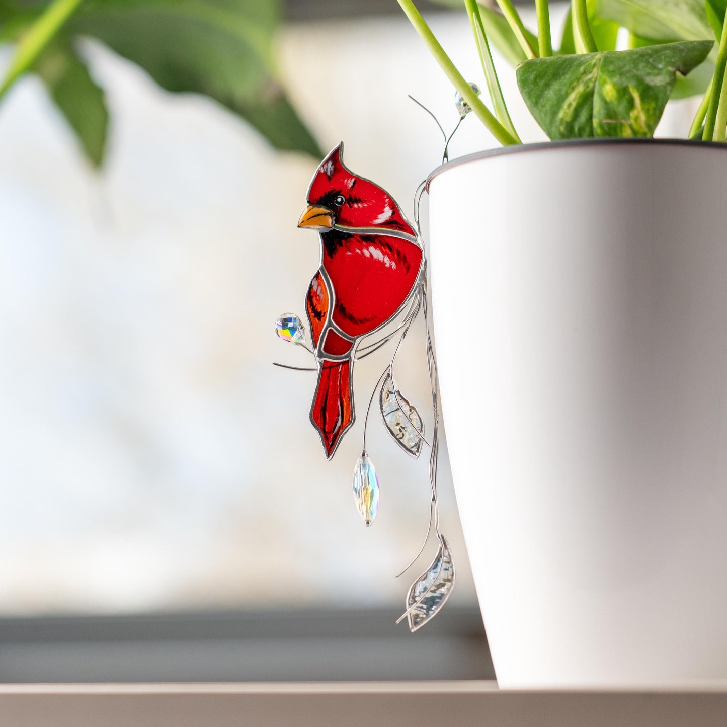 Cardinal Acrylic Window Hangings Decor