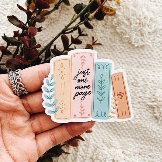 Just One More Page Sticker Decal