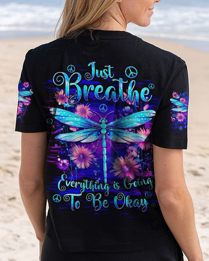 JUST BREATHE DRAGONFLY ALL OVER PRINT