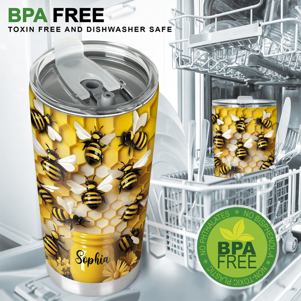 Stunning Bee - Personalized Bee Tumbler