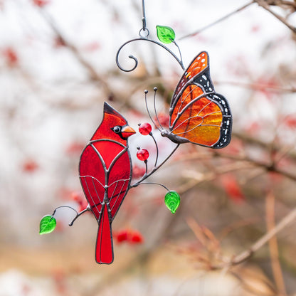 Cardinal  Acrylic Window Hangings Decor