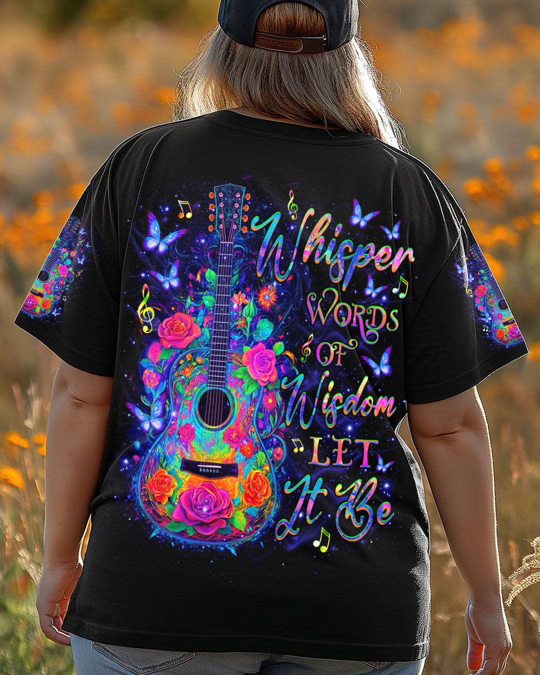 WHISPER WORDS OF WISDOM LET IT BE GUITAR ALL OVER PRINT