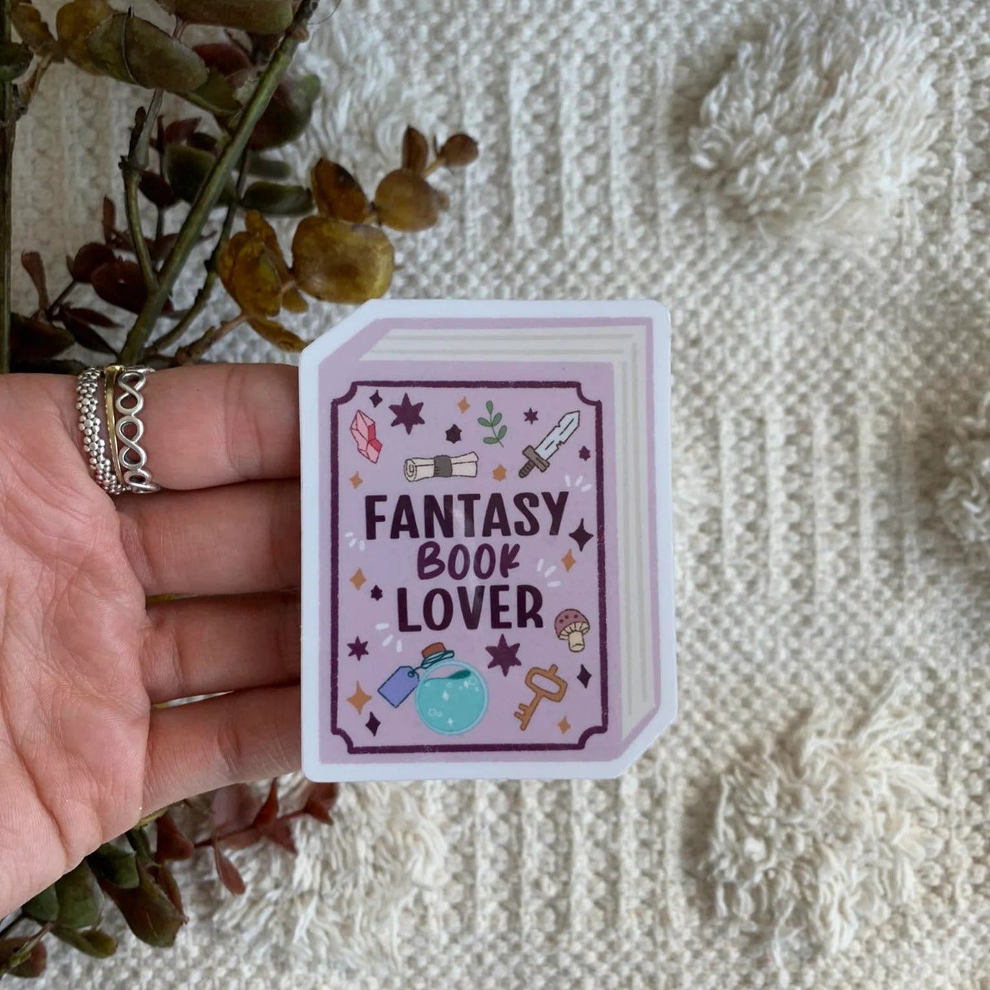 Fantasy Book Lover Quote Sticker Decal