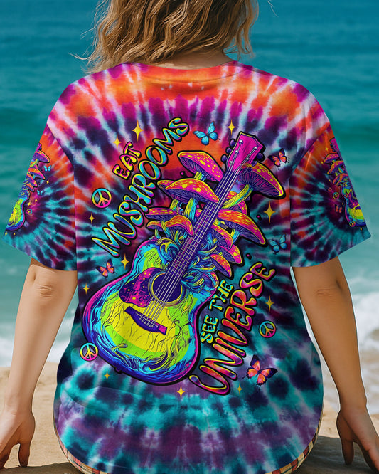 EAT MUSHROOMS SEE THE UNIVERSE GUITAR TIE DYE ALL OVER PRINT