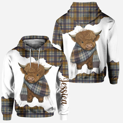 Cute Highland Cow - Personalized Hoodie and Leggings