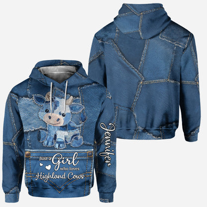 Loves Highland Cow - Personalized Hoodie and Leggings