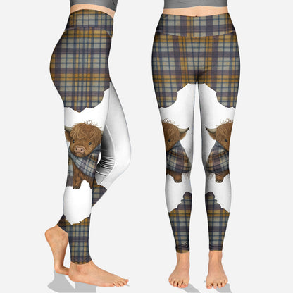 Cute Highland Cow - Personalized Hoodie and Leggings
