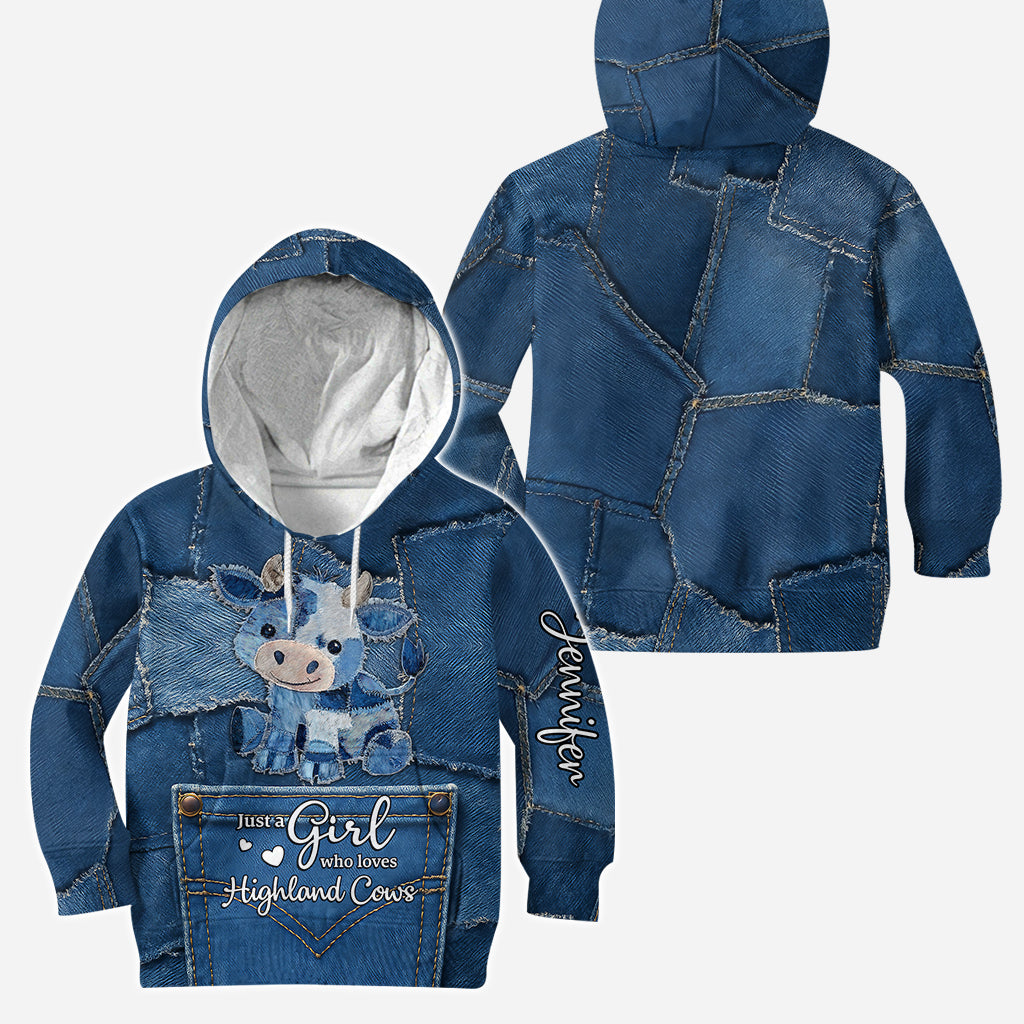 Loves Highland Cow - Personalized Hoodie and Leggings