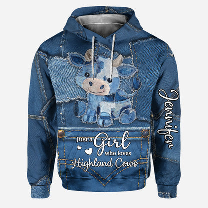 Loves Highland Cow - Personalized Hoodie and Leggings