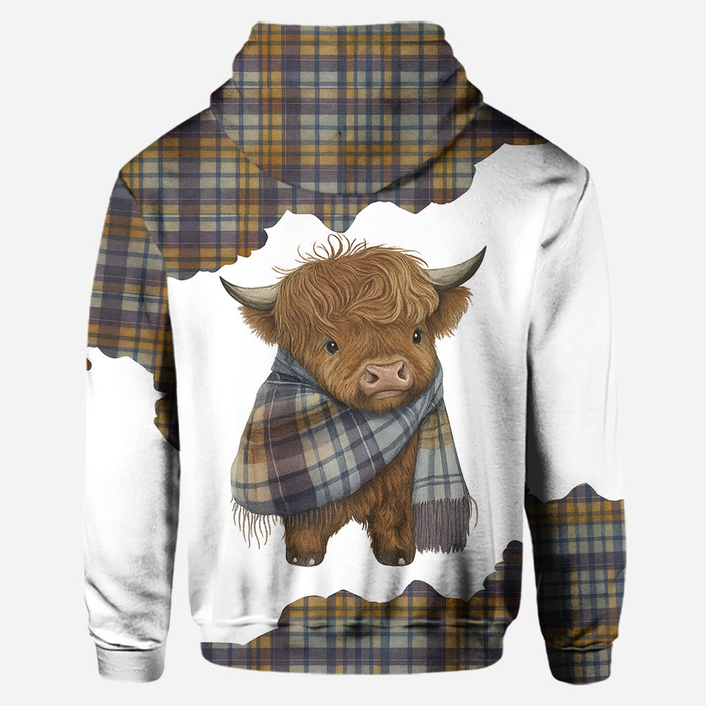 Cute Highland Cow - Personalized Hoodie and Leggings