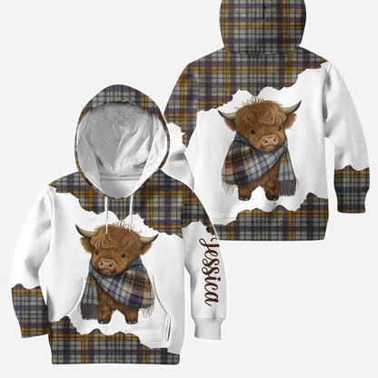 Cute Highland Cow - Personalized Hoodie and Leggings