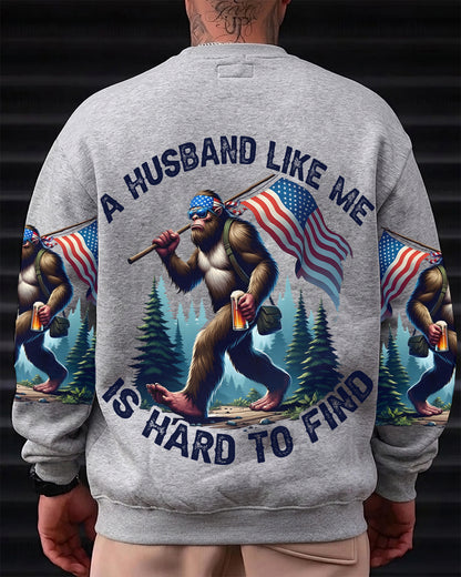 A Husband Like Me Is Hard To Find – Personalized Bigfoot American All Over Print Shirt